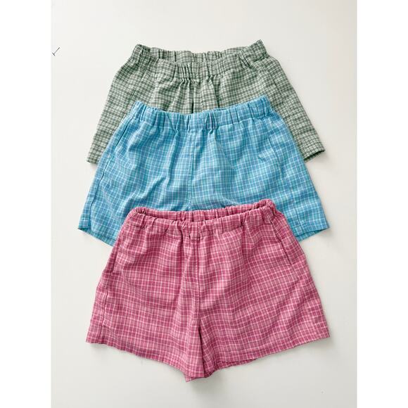 Brandly melville blue plaid boxer shorts - one size - Picture 4 of 4